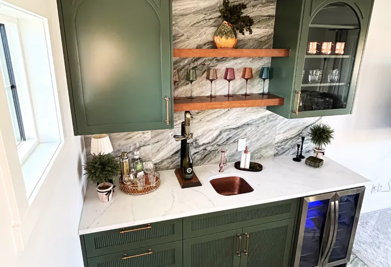 Custom custom wet bars & beverage centers by Arbor Valley Cabinets